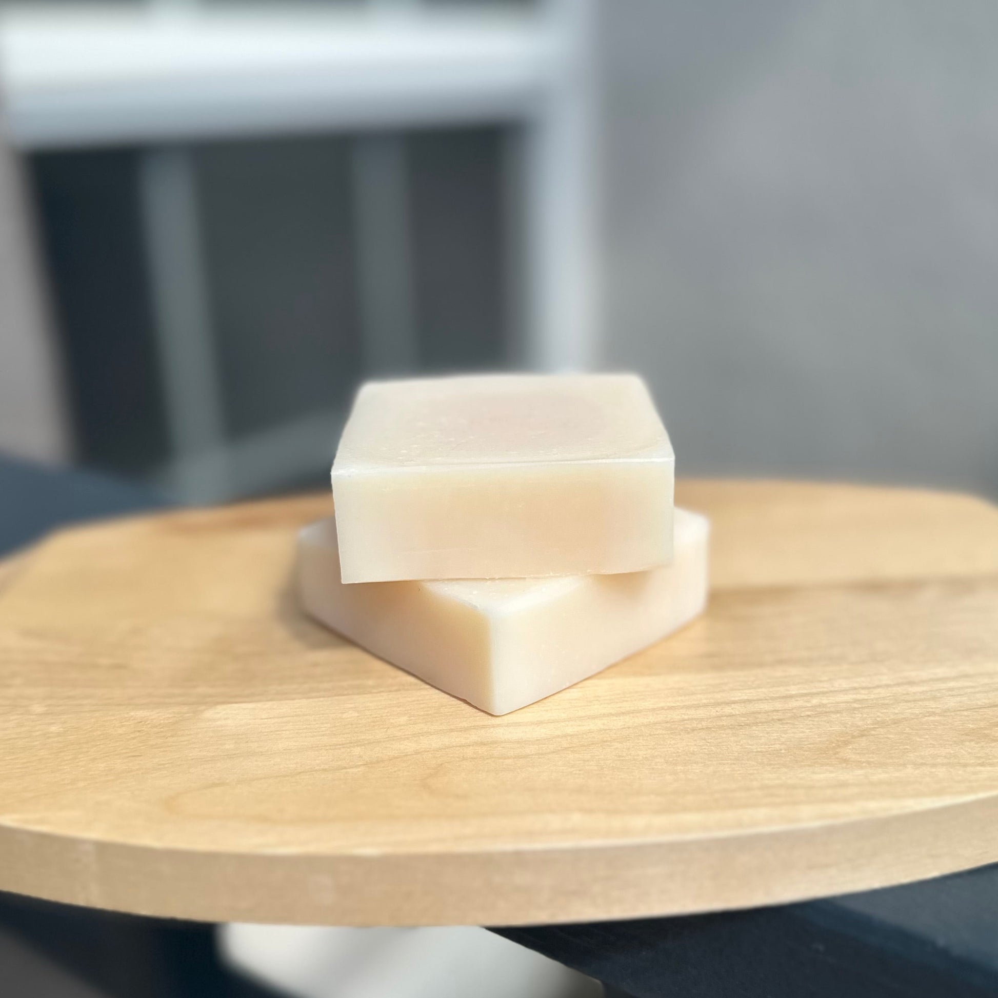 two beef tallow soap, front view